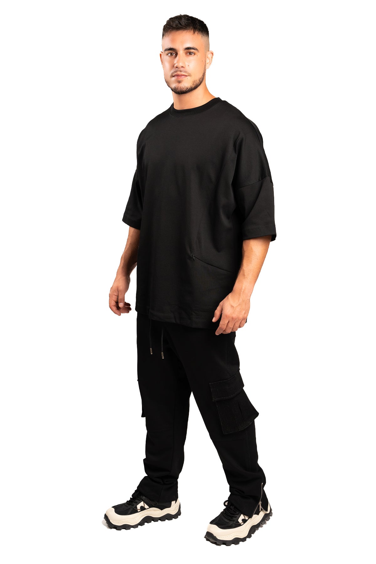 NOIR MINIMALIST WITH ZIP - BLACK