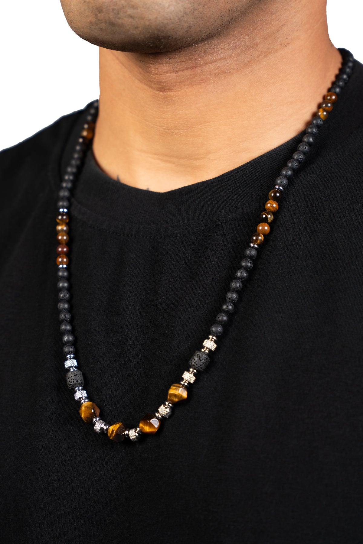 LAVA STONE BEADED NECKLACE