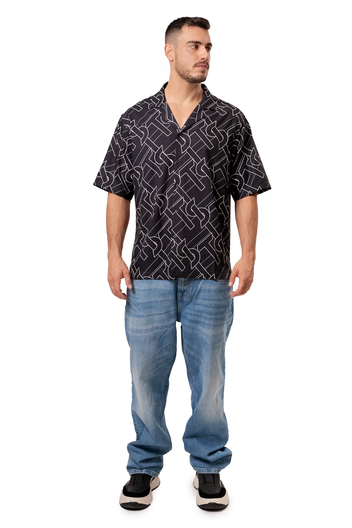 TS INITIALS SHIRT - BLACK