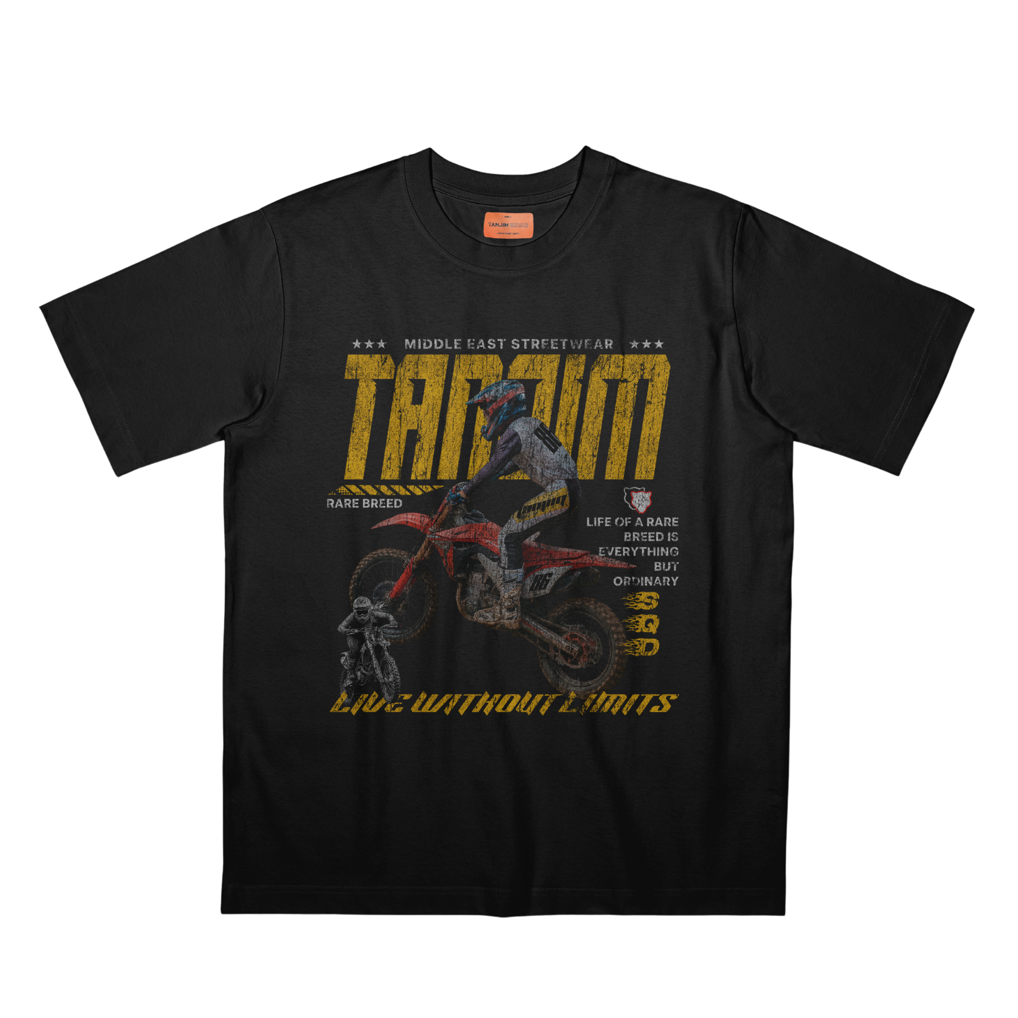 RARE BREED TEE – DESERT MOTO BLACK