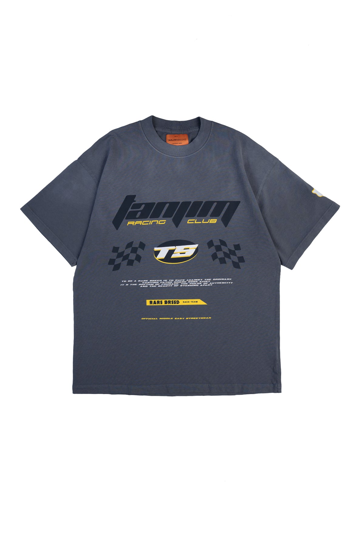 TS RACING ACID WASH T-SHIRT-GREY