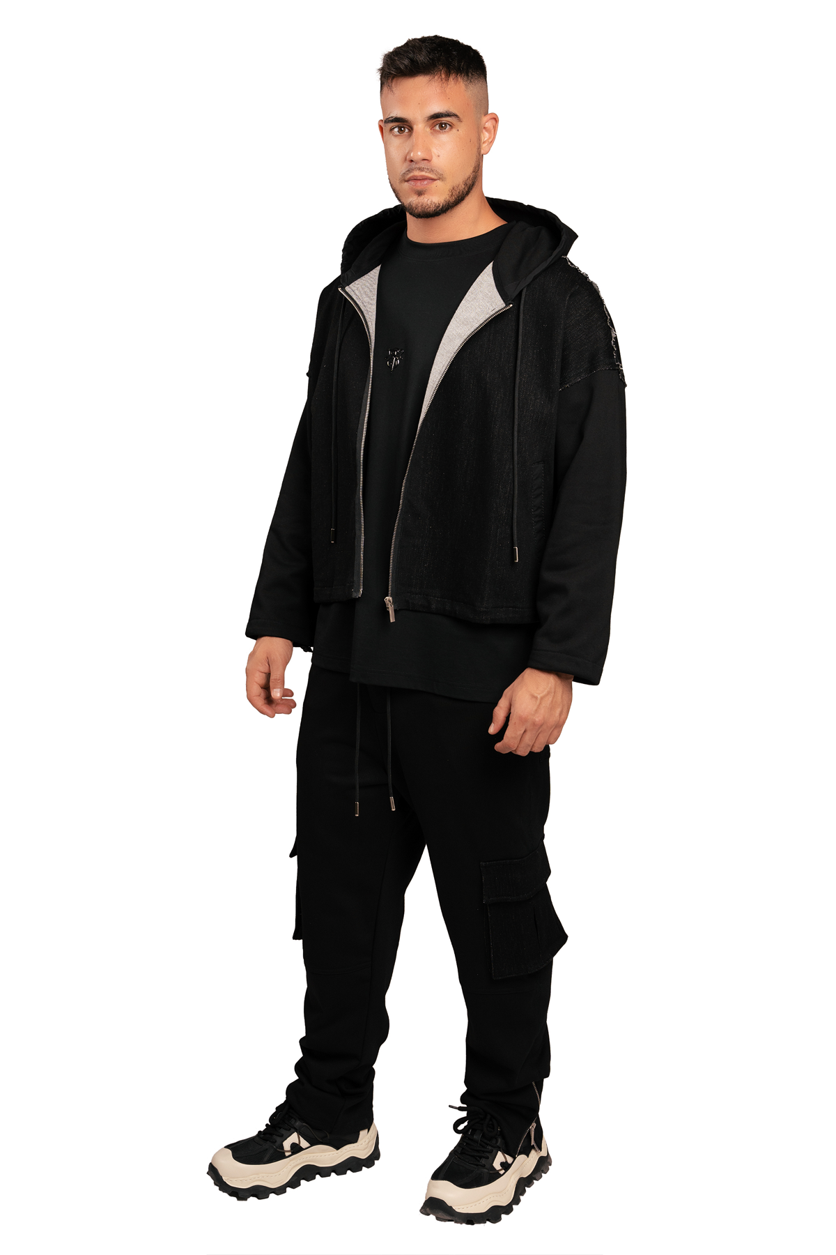 DUO CARGO PANTS - BLACK