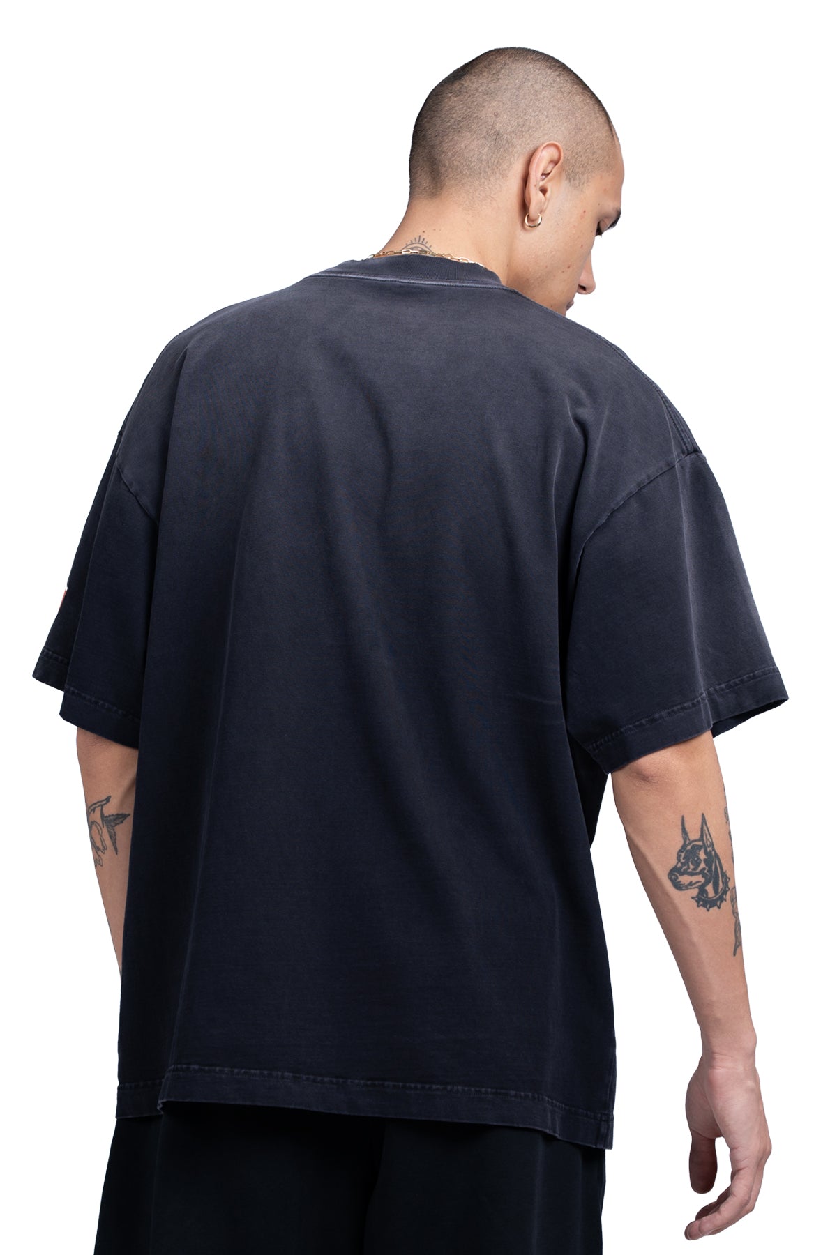 TS RACING ACID WASH T-SHIRT-BLACK