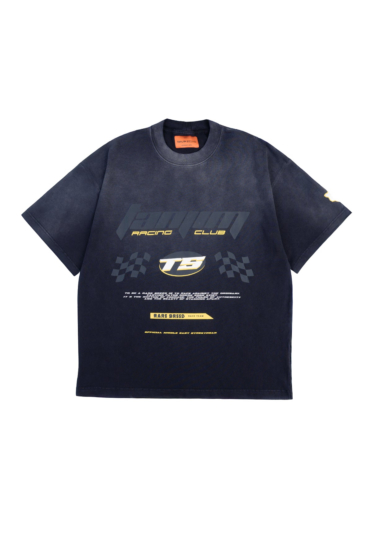 TS RACING ACID WASH T-SHIRT-BLACK