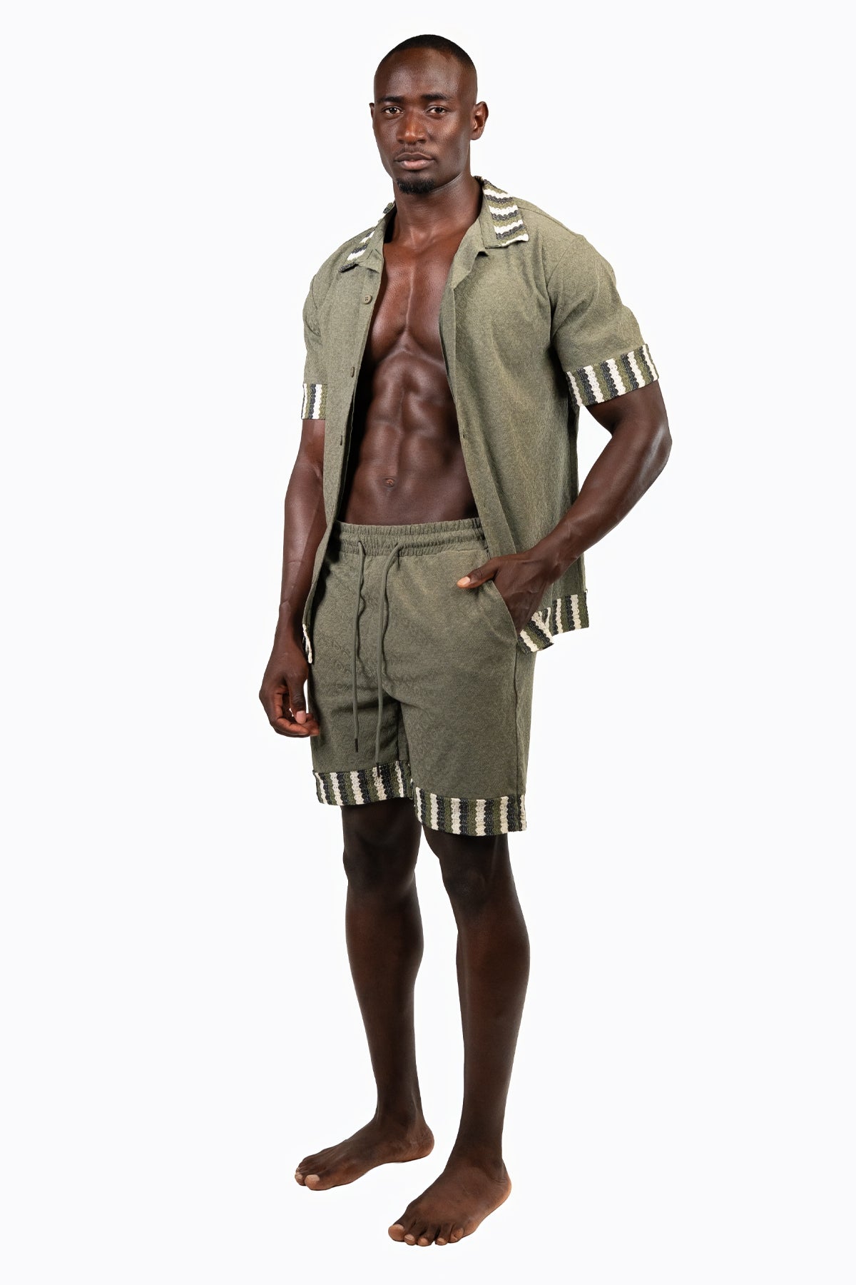 SHORELINE CO-ORD SET-OLIVE