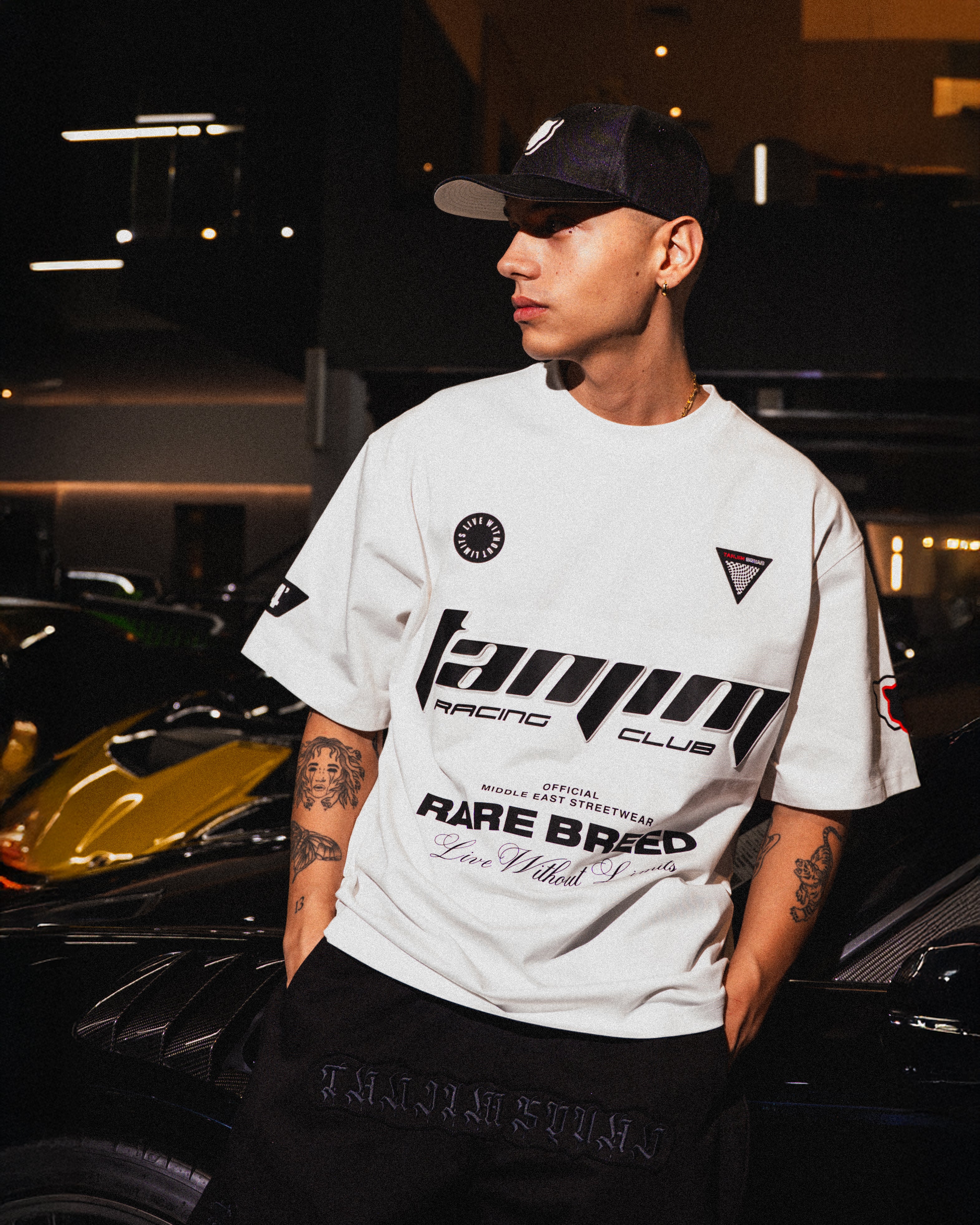 TANJIM RACE T-SHIRT - WHITE