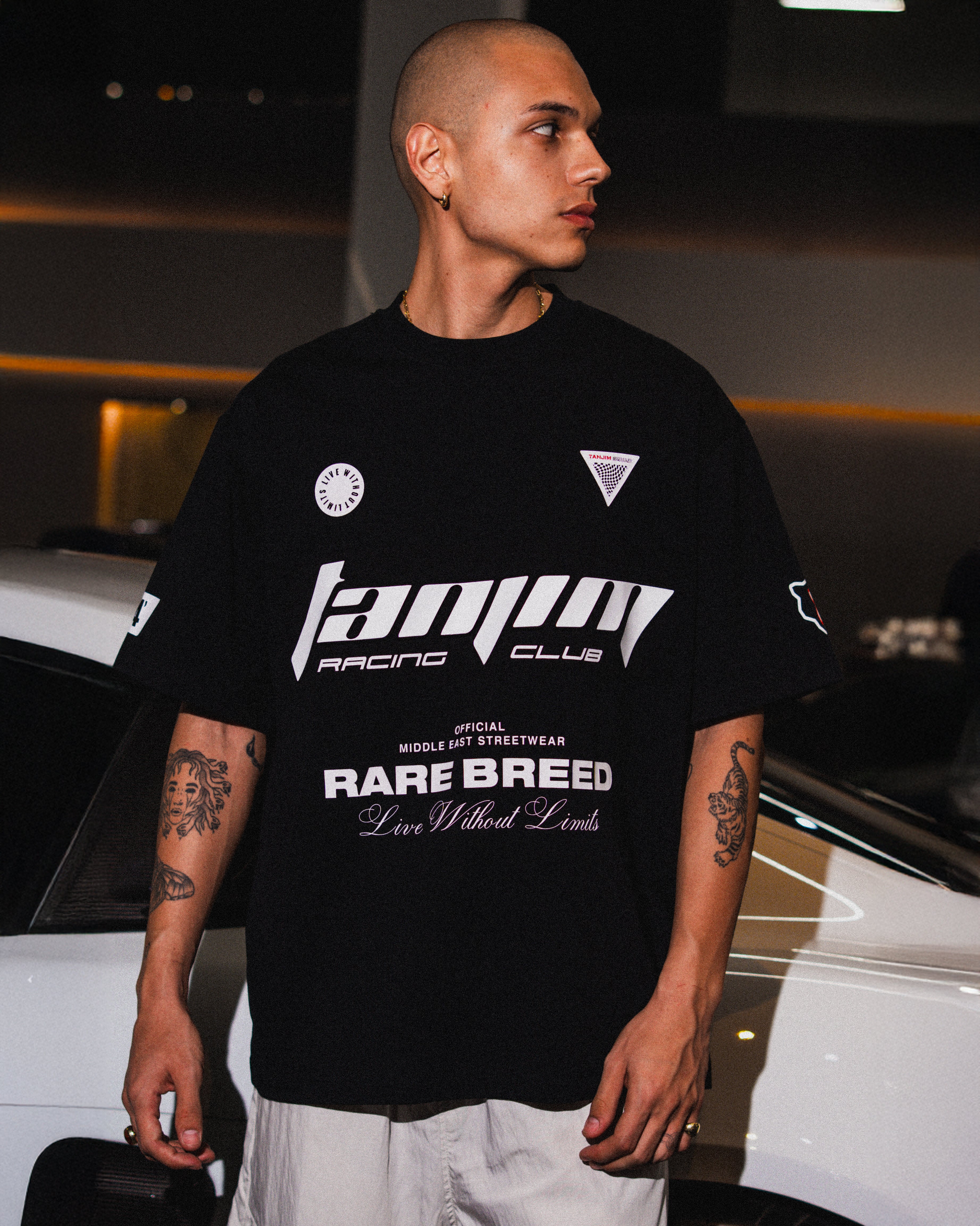 TANJIM RACE T-SHIRT - BLACK