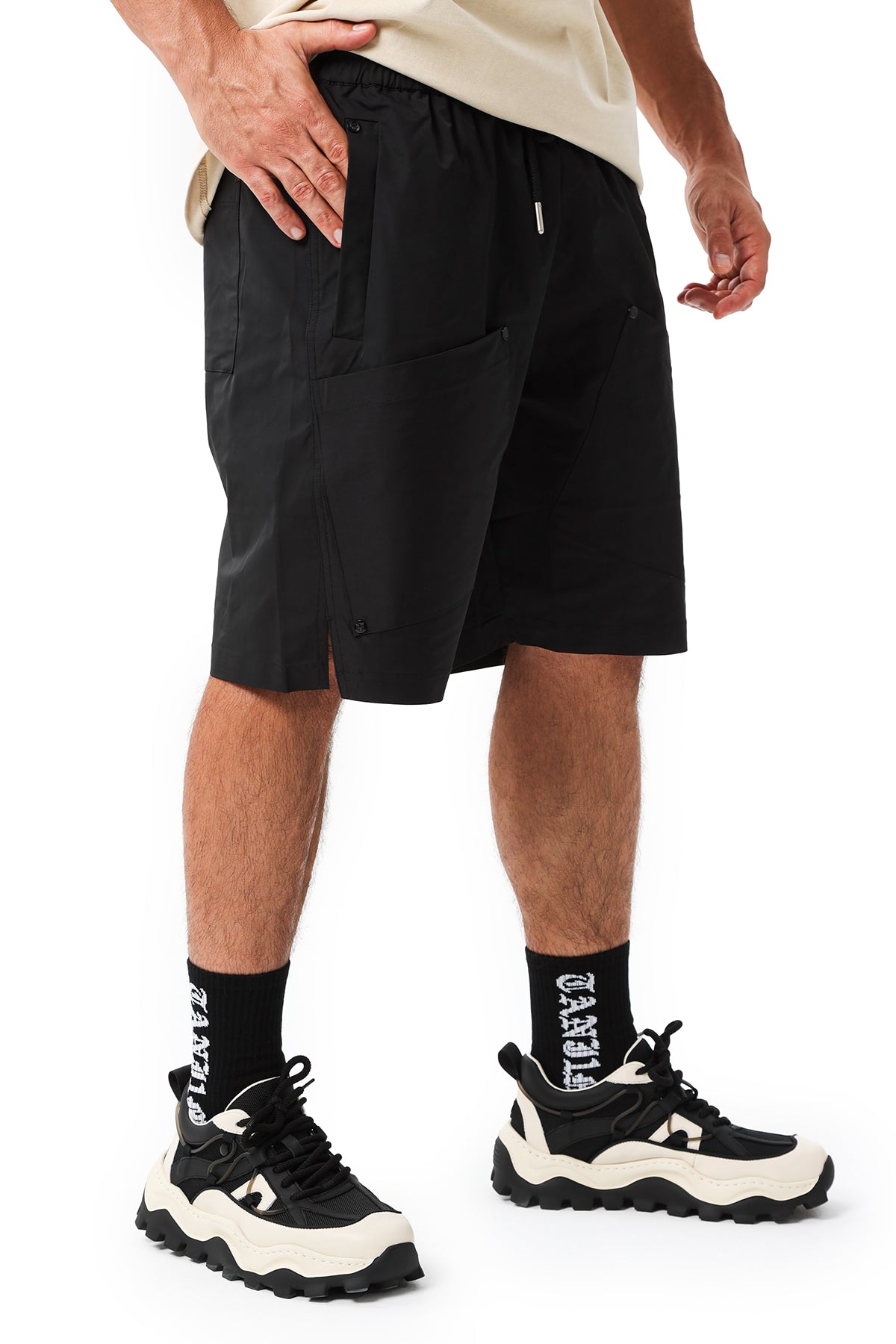 ABSTRACT COMFORT SHORTS - BLACK
