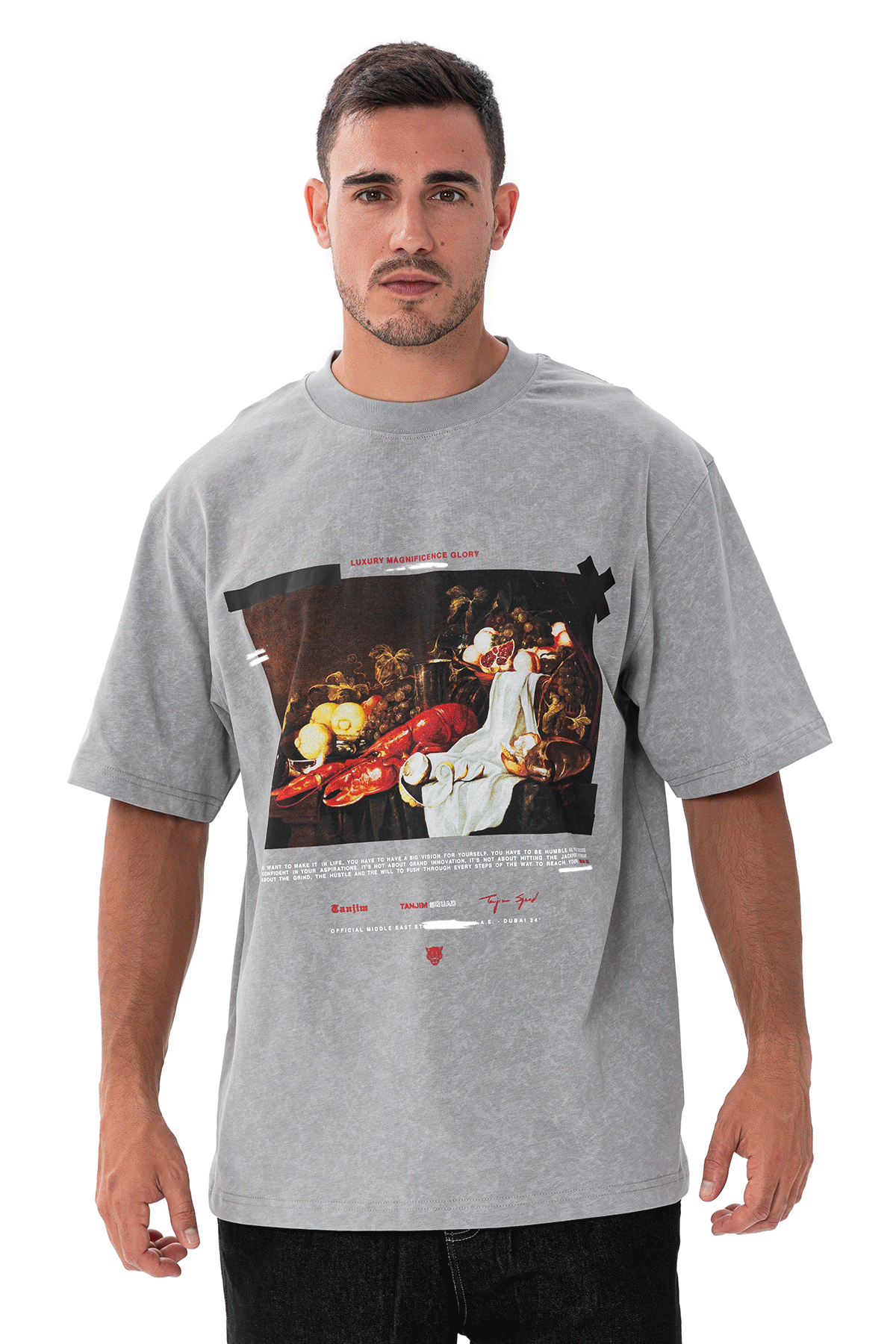 RENAISSANCE ARTWORK T-SHIRT - GREY