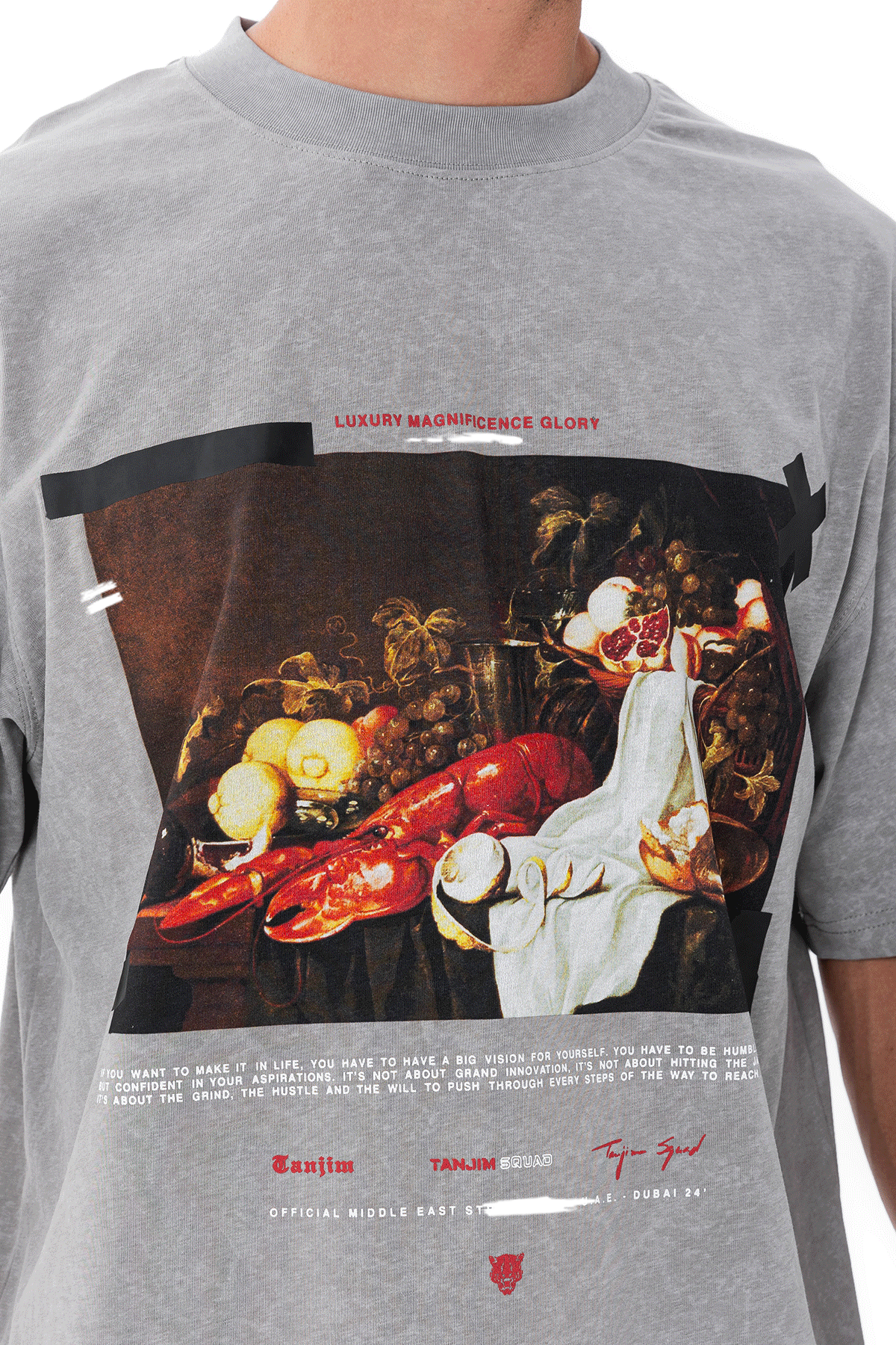 RENAISSANCE ARTWORK T-SHIRT - GREY