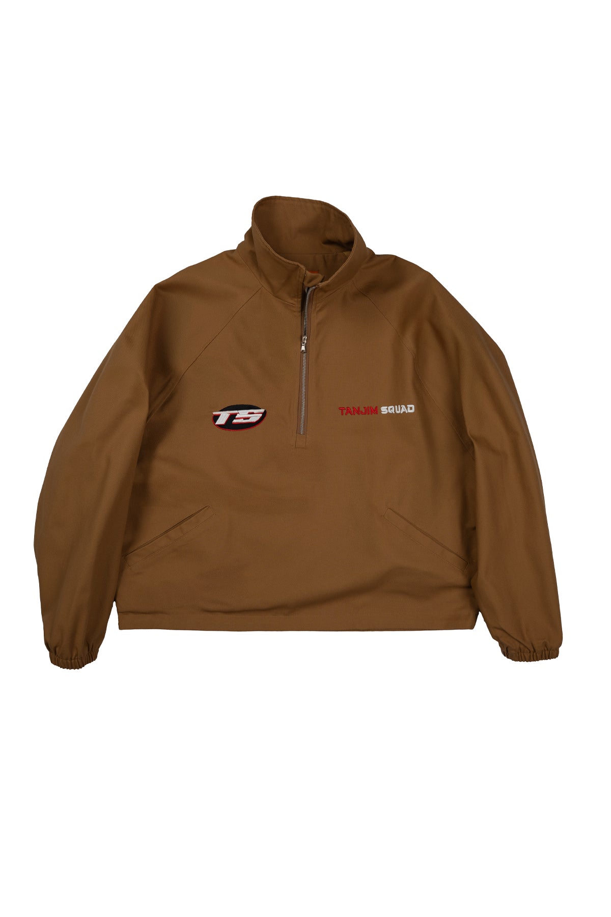 RARE BREED HALF ZIP JACKET-BROWN