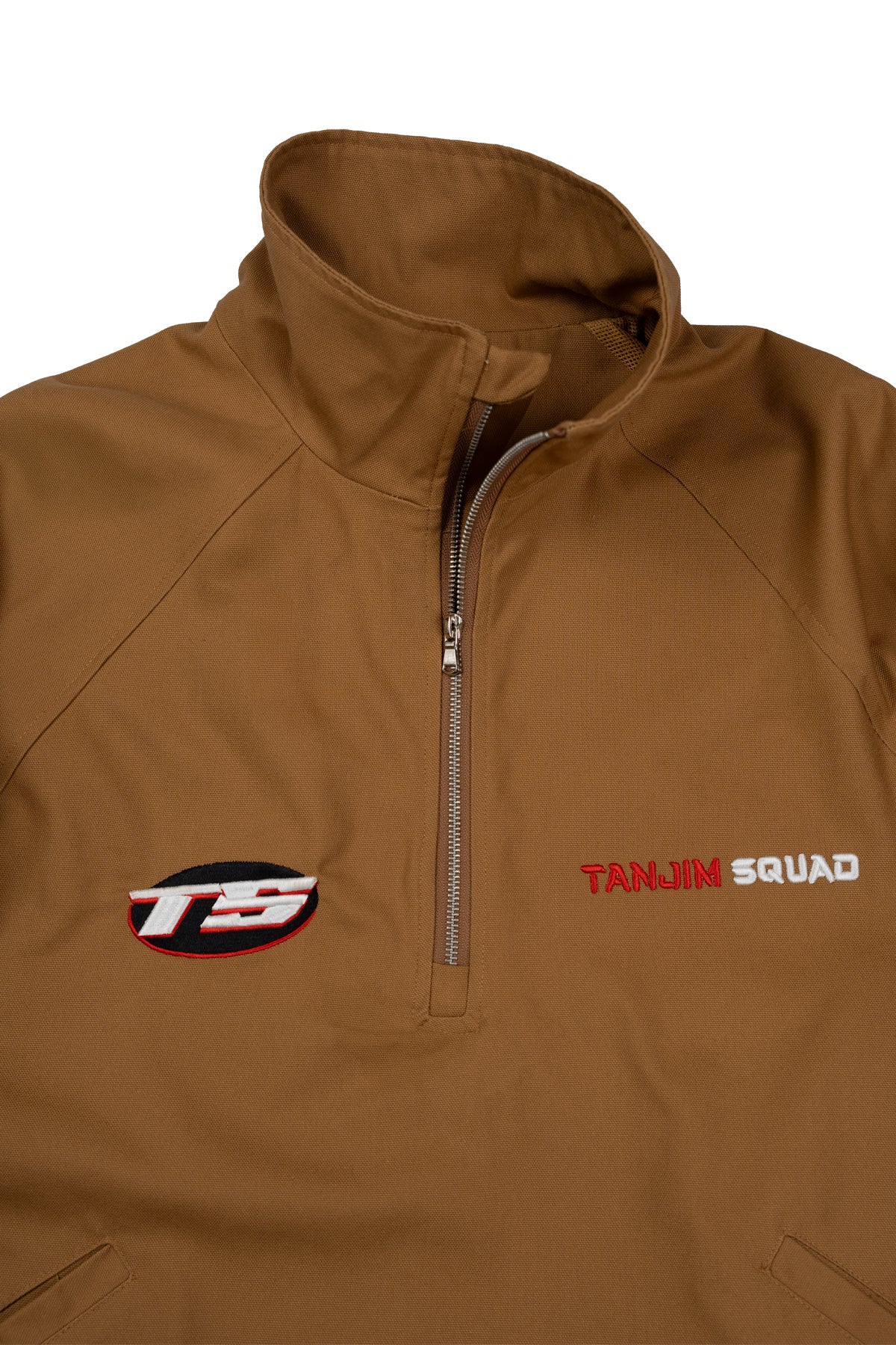 RARE BREED HALF ZIP JACKET-BROWN