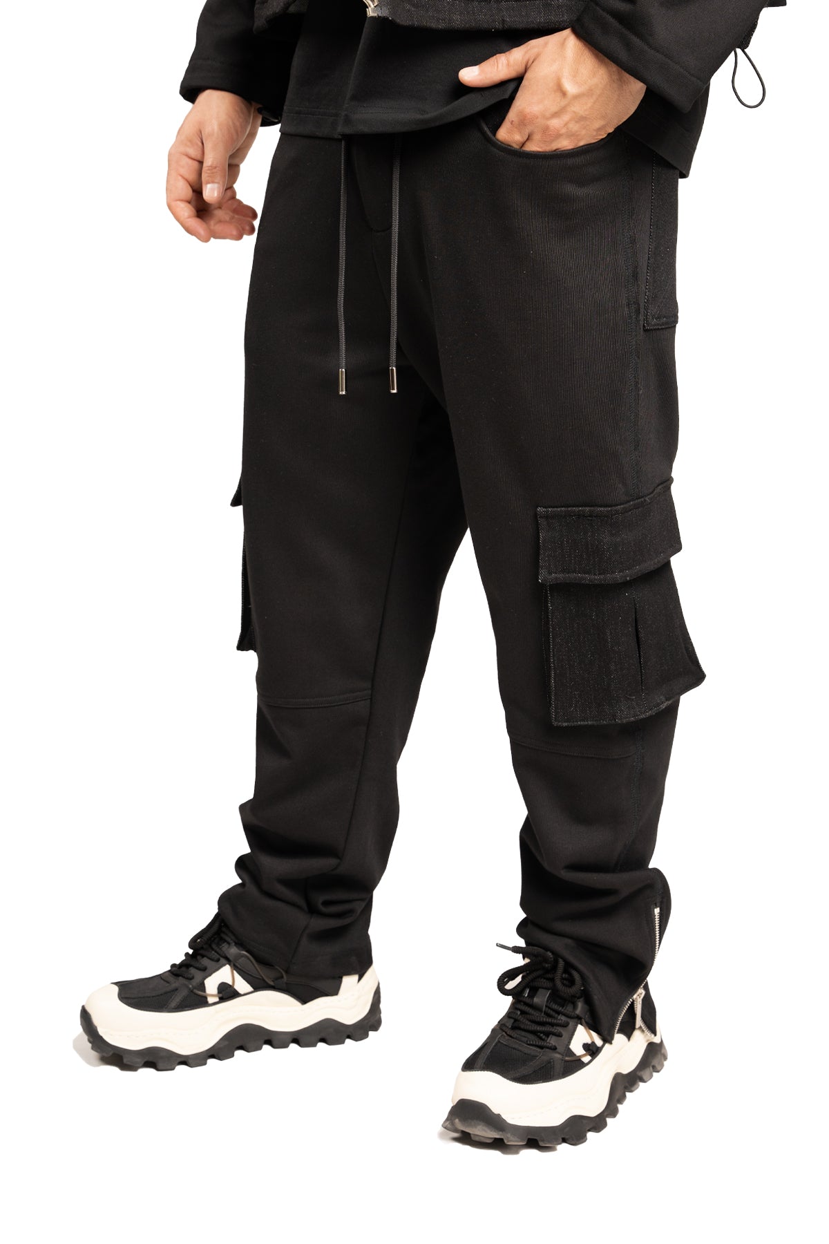 DUO CARGO PANTS - BLACK