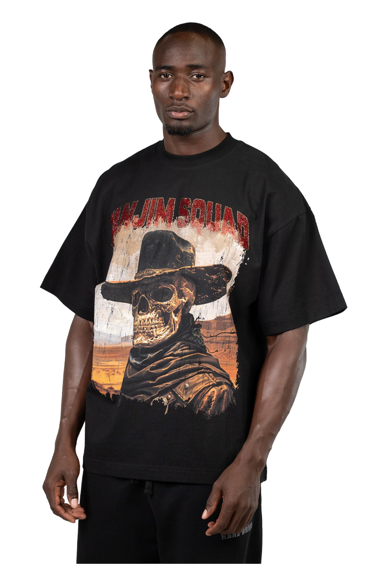 TS SKULL COWBOY T-SHIRT-BLACK