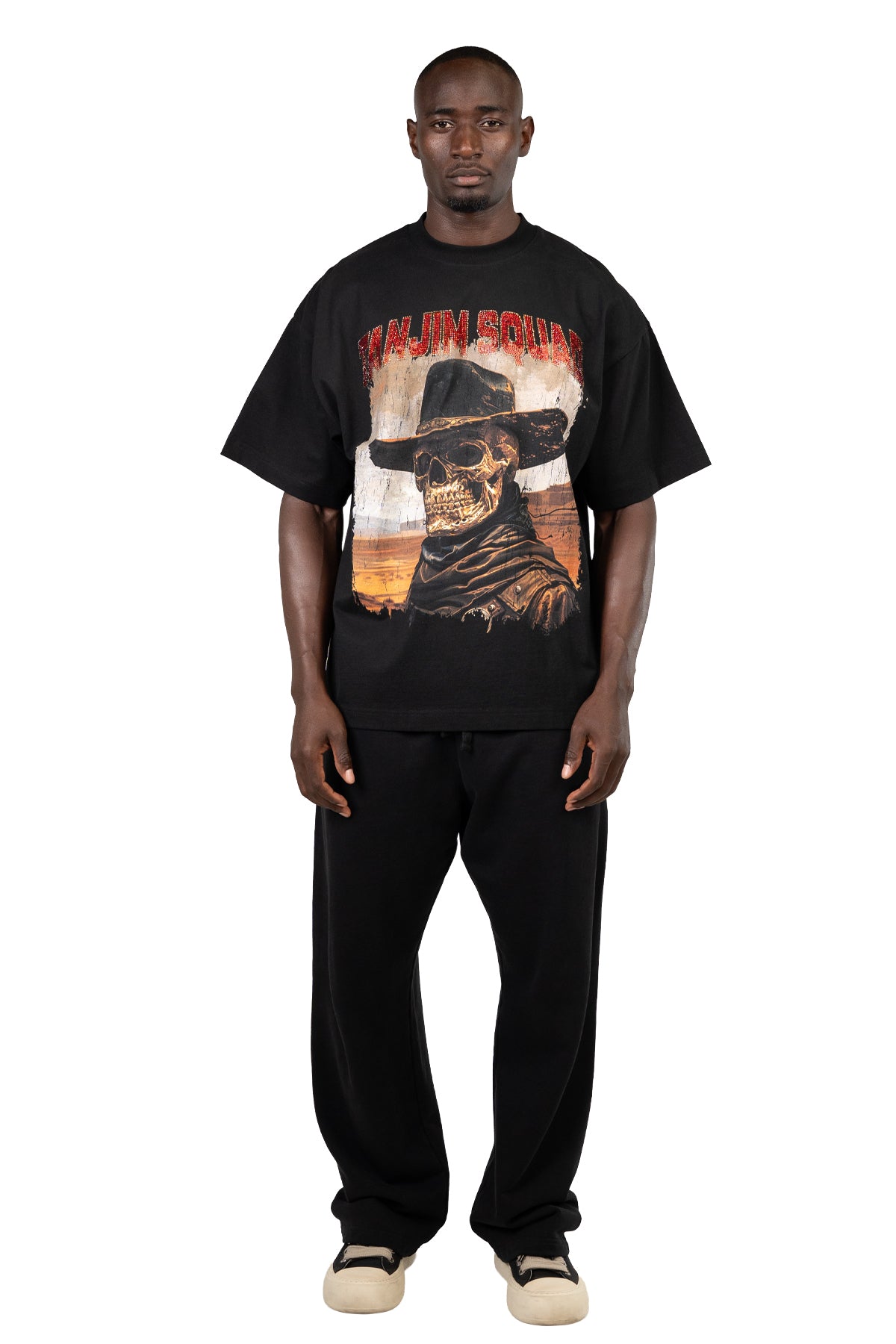 TS SKULL COWBOY T-SHIRT-BLACK