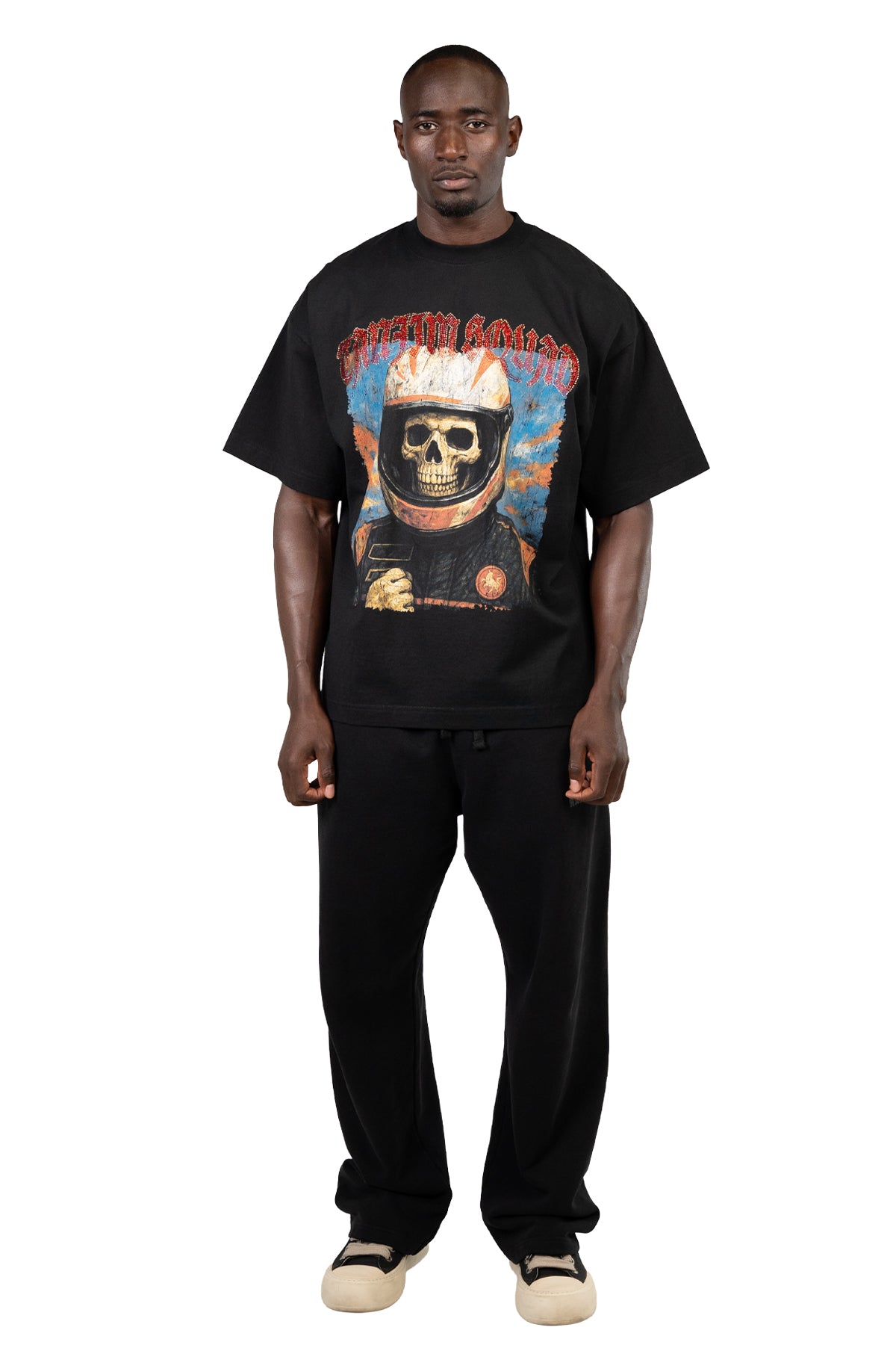 TS SKULL HELMET T-SHIRT-BLACK