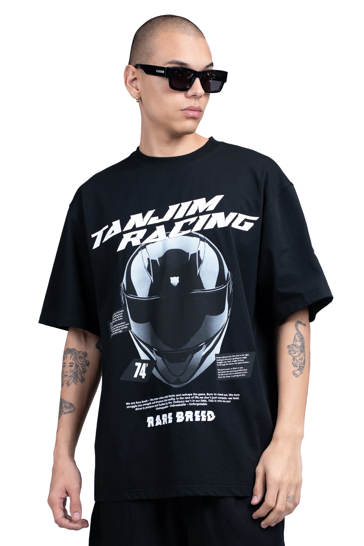 TS RACING HELMET T-SHIRT-BLACK