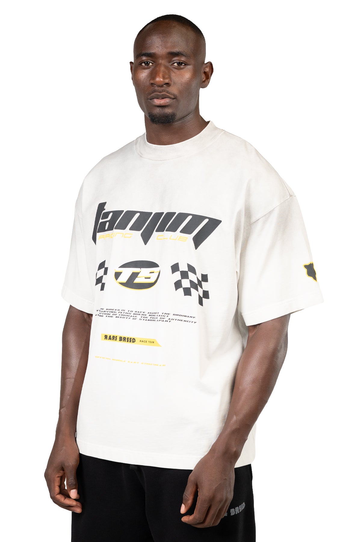 TS RACING ACID WASH T-SHIRT-WHITE