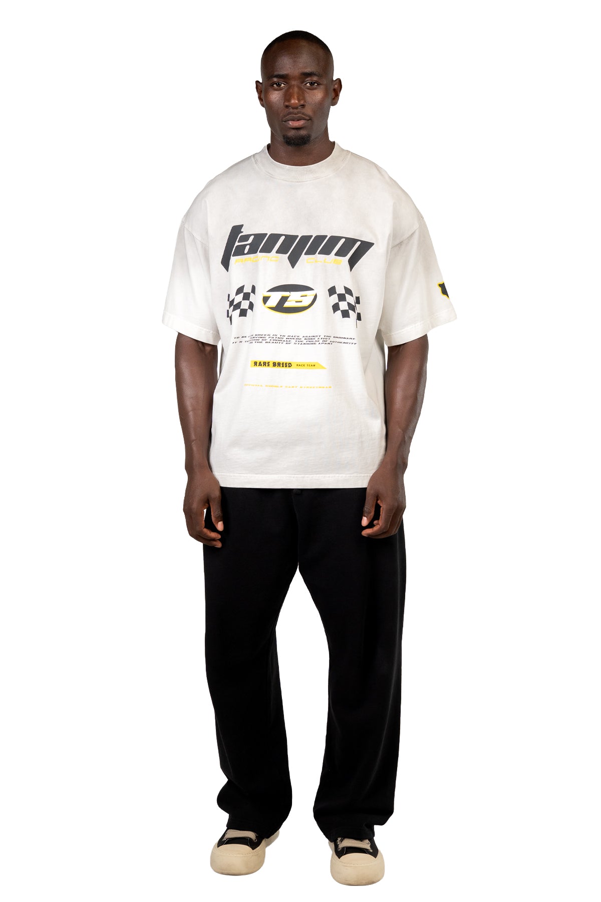 TS RACING ACID WASH T-SHIRT-WHITE