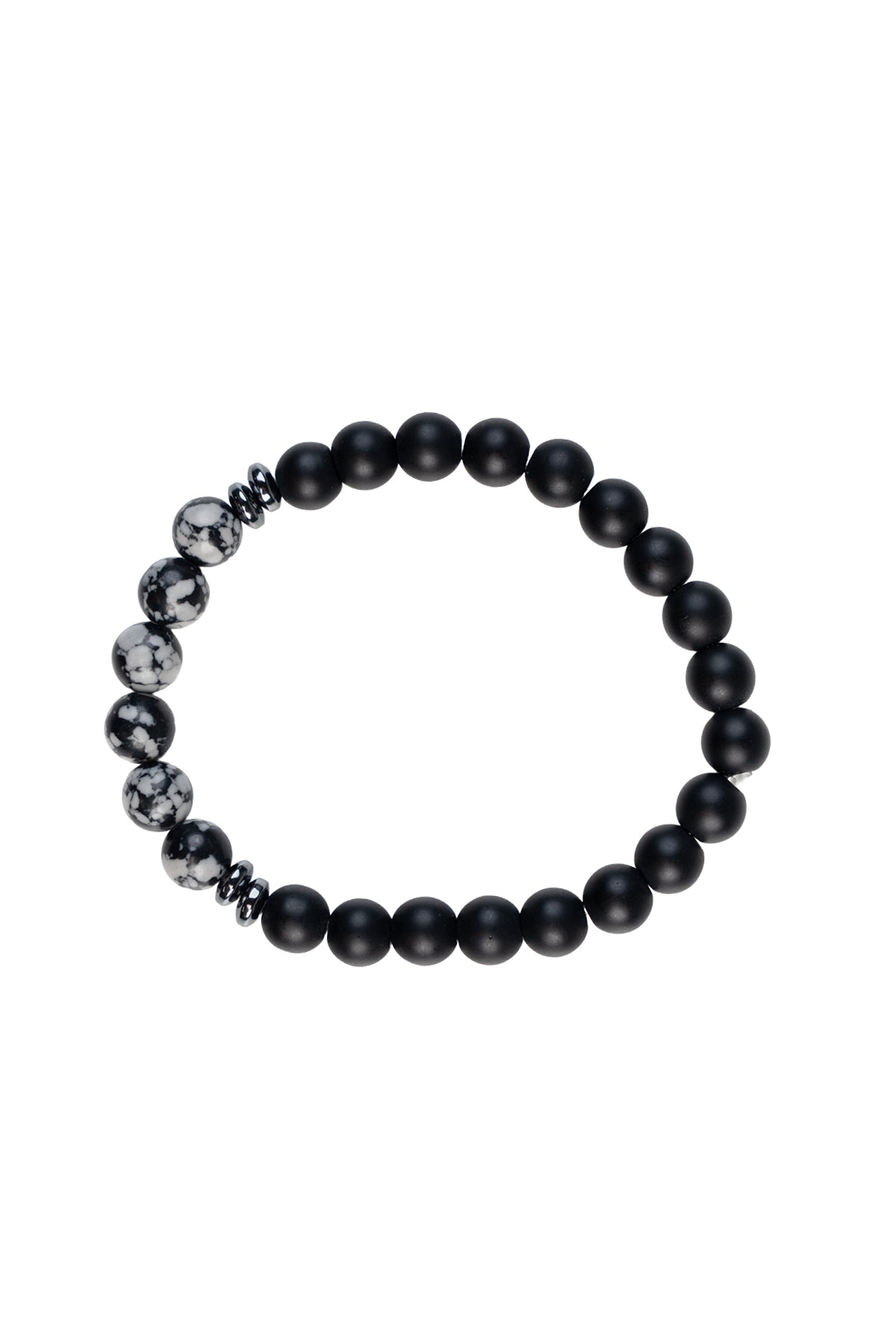 MATTE ONYX BEADED BRACELET