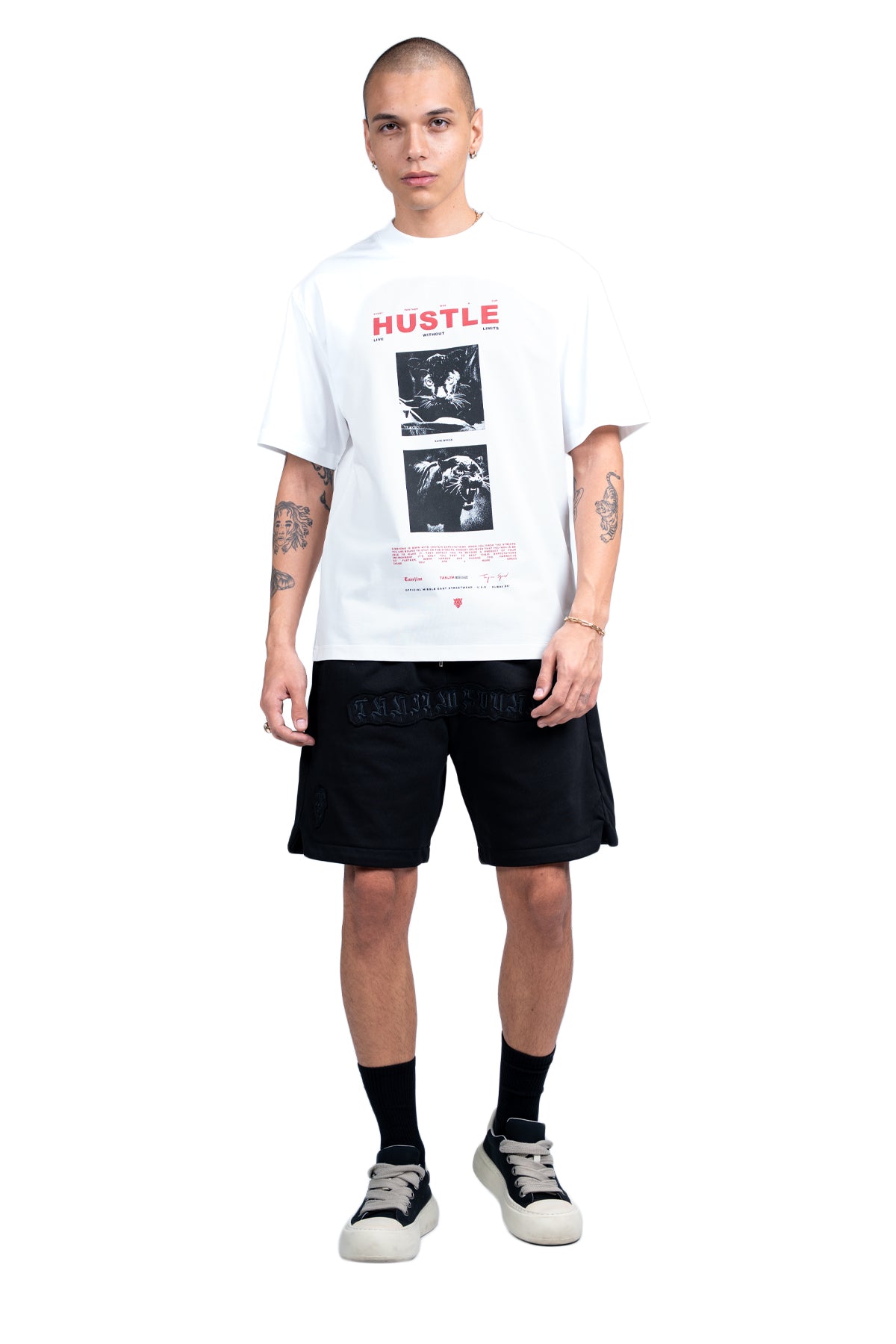HUSTLE T-SHIRT - WHITE