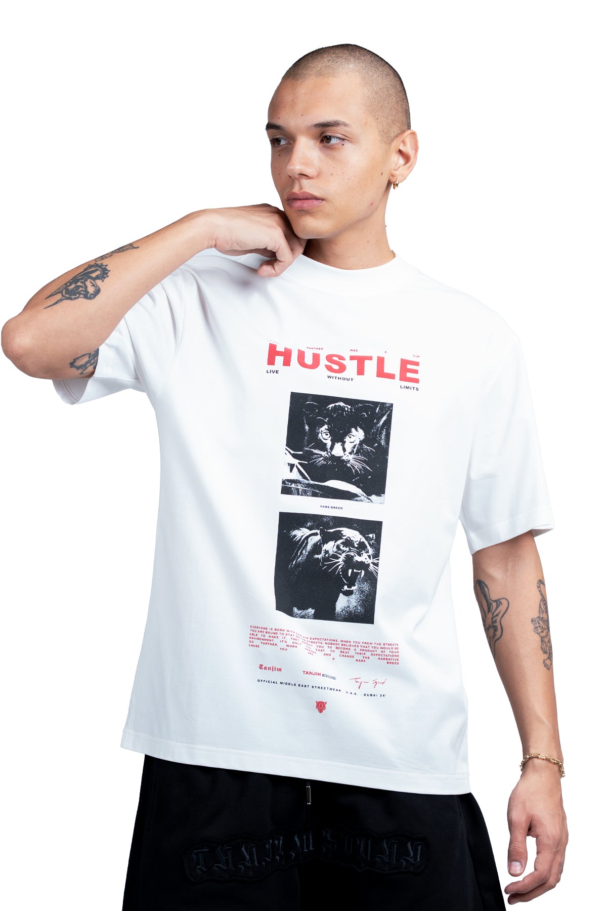 HUSTLE T-SHIRT - WHITE
