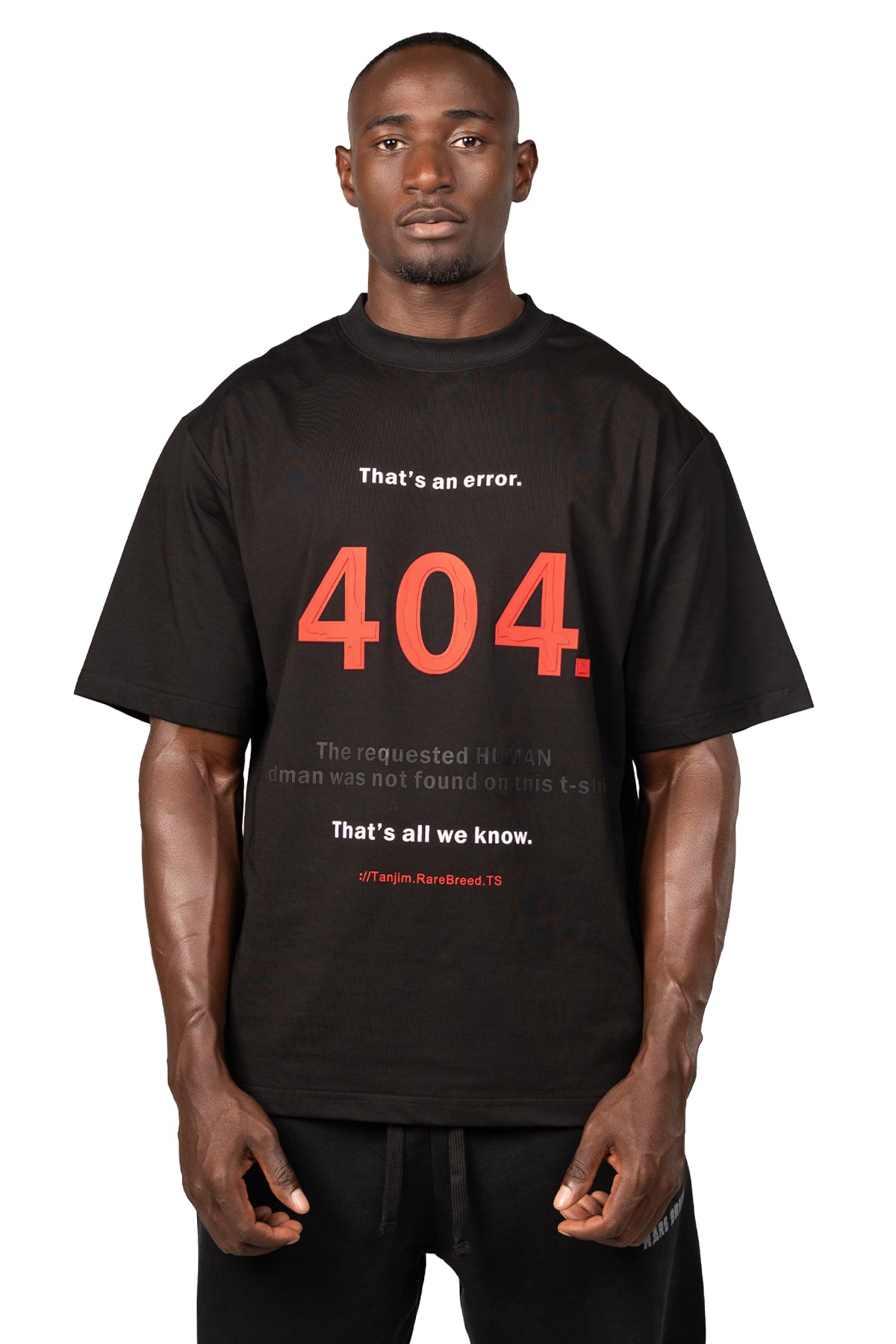 RARE 404 T-SHIRT - BLACK