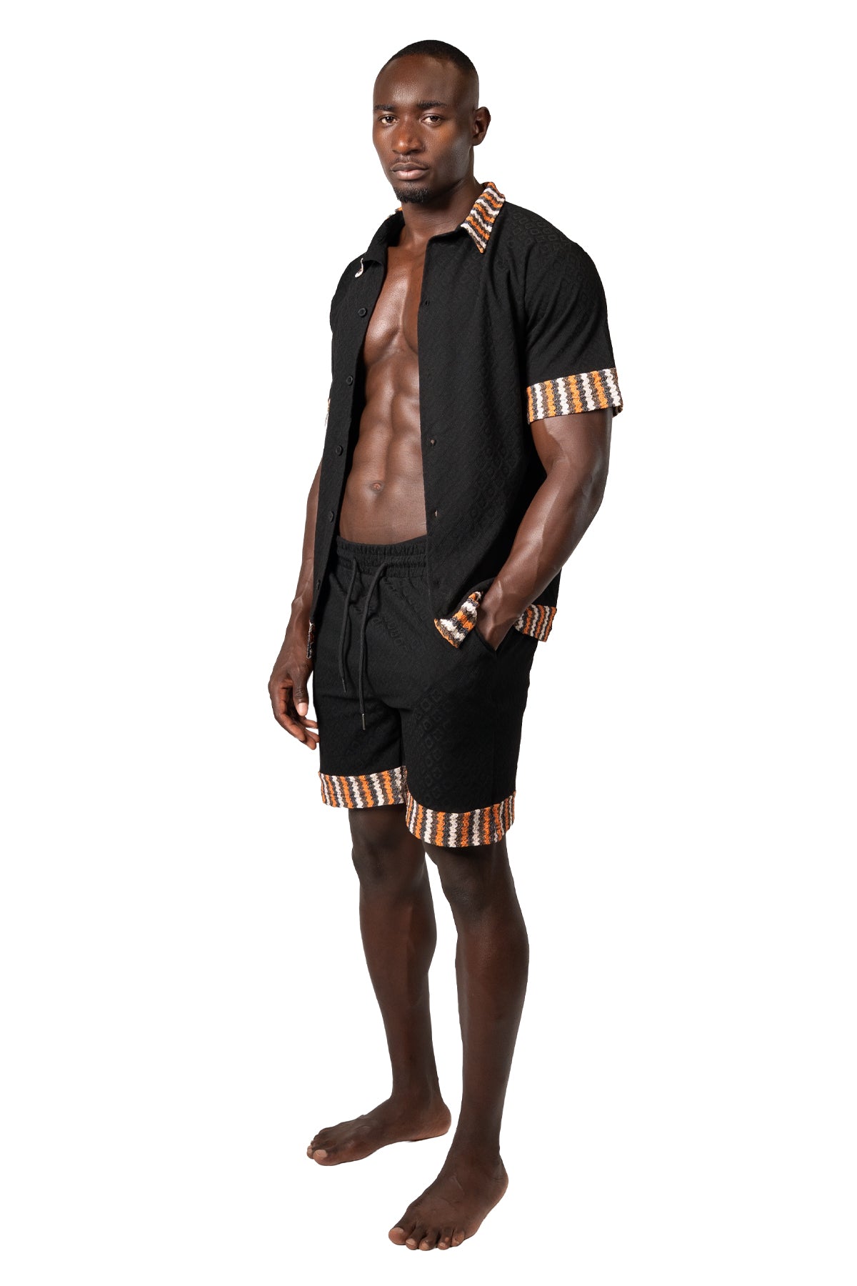 SHORELINE CO-ORD SET-BLACK
