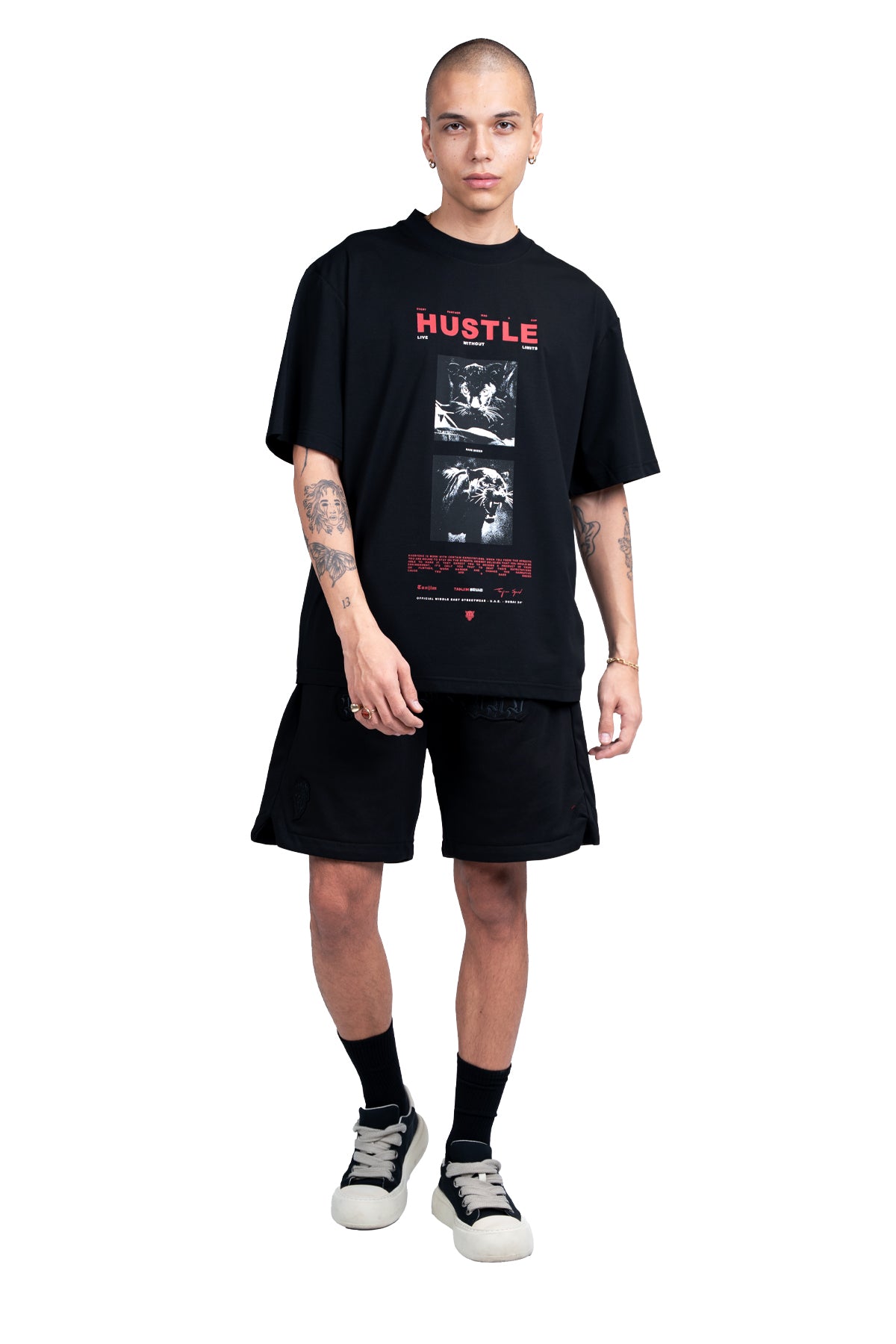 HUSTLE T-SHIRT - BLACK