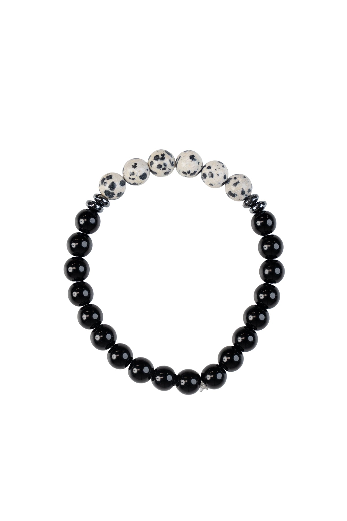 BLACK ONYX BEADED BRACELET