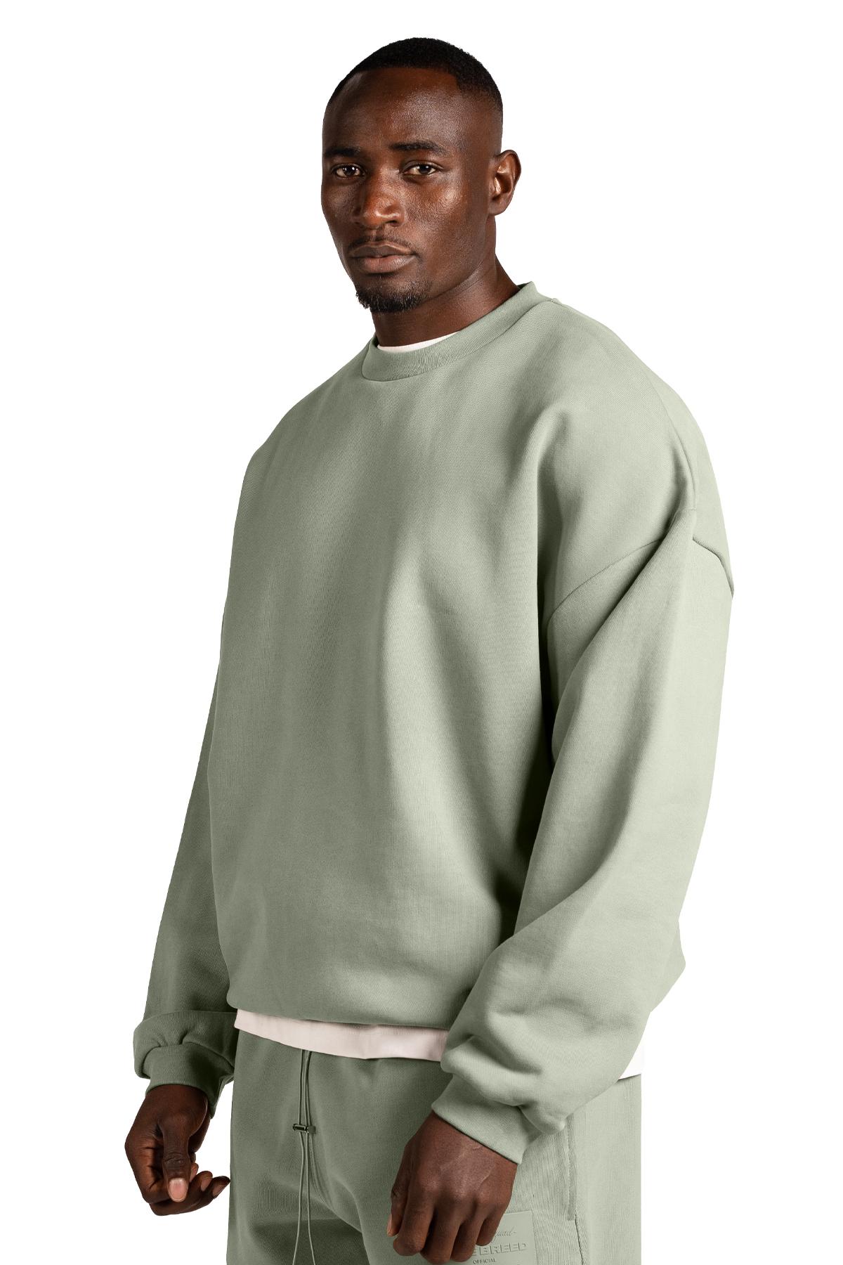 TS PLAIN SWEATSHIRT-LIGHT GREEN