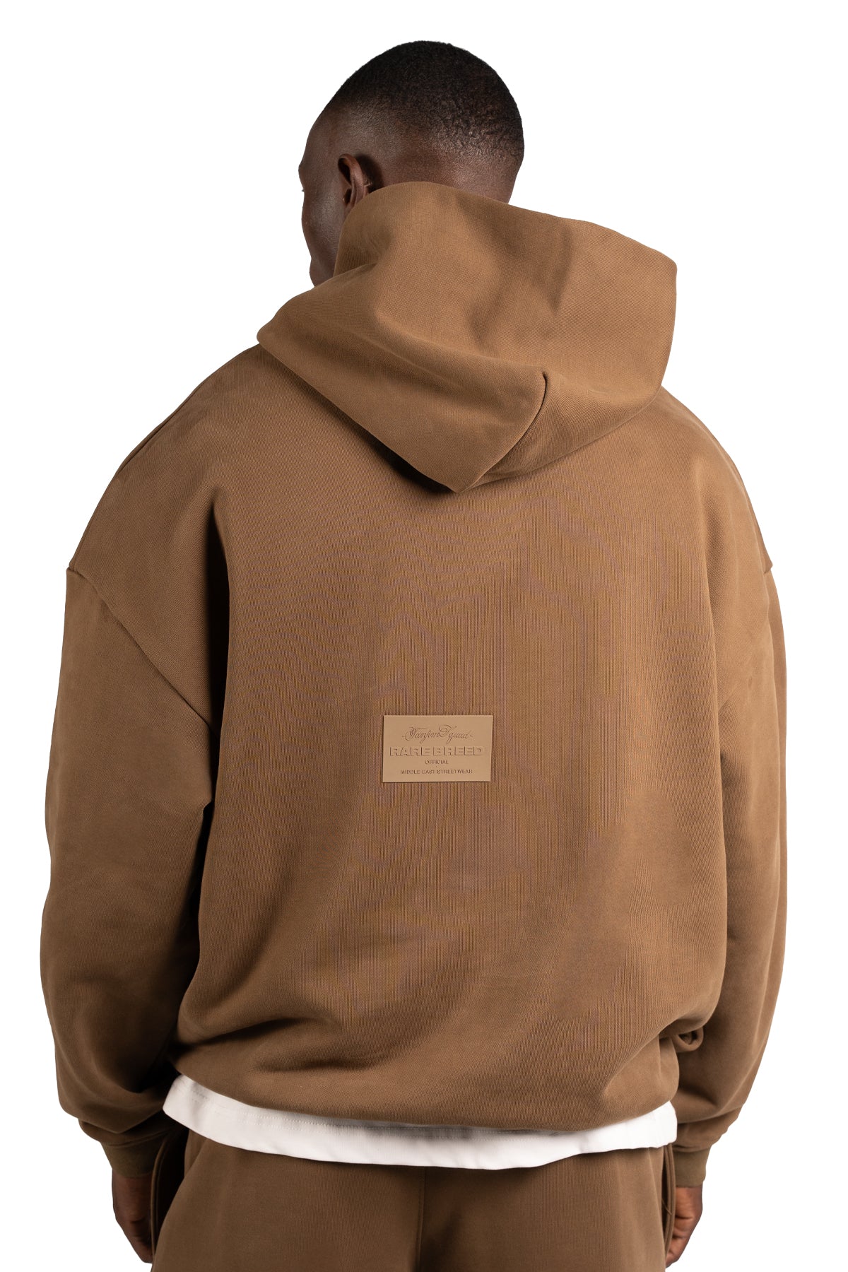 TS PLAIN HOODIE-BROWN