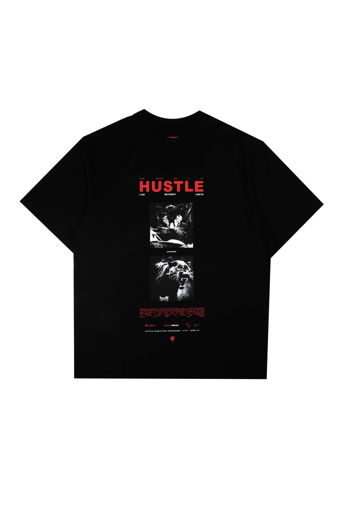 HUSTLE T-SHIRT - BLACK