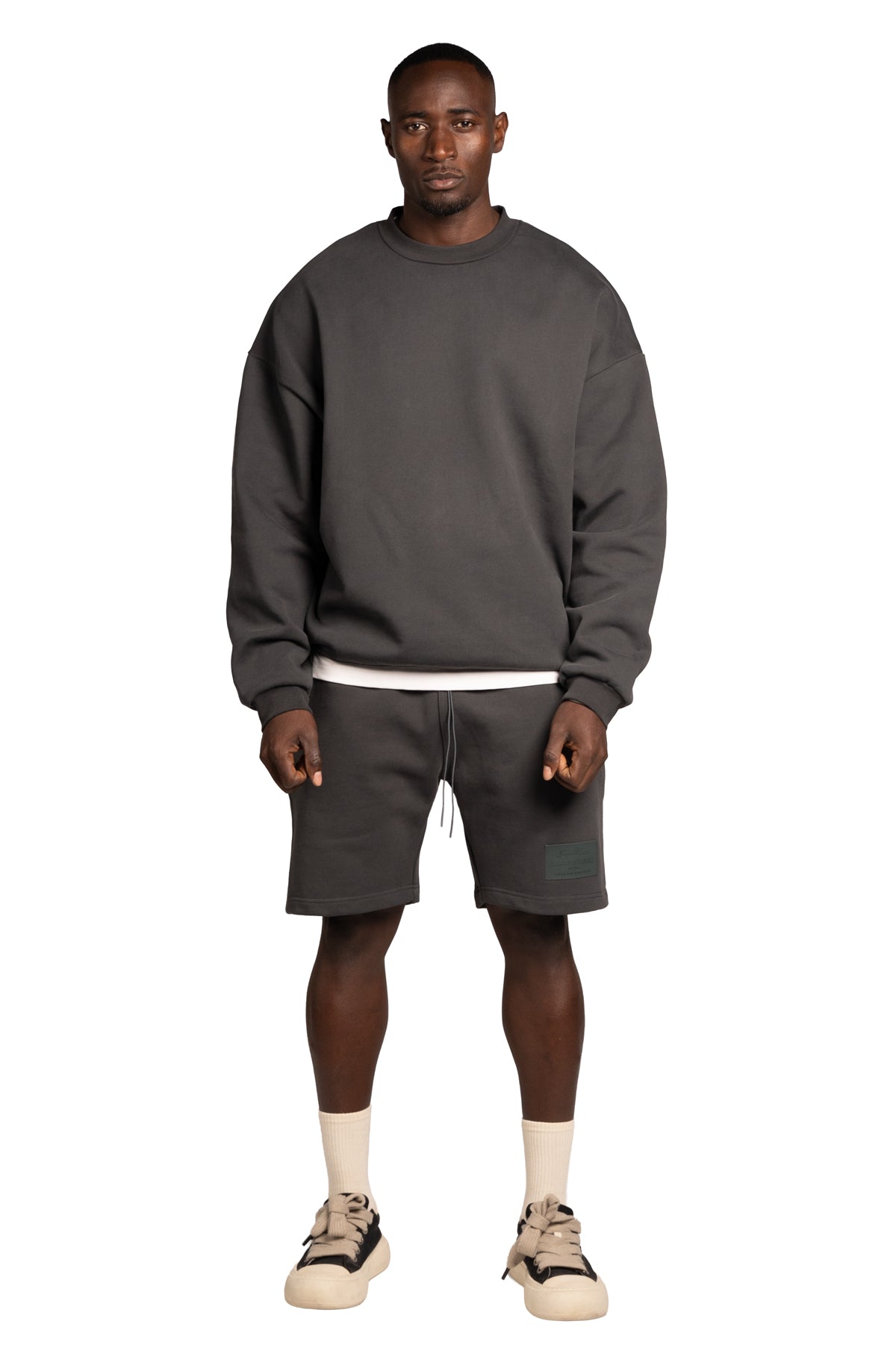 TS PLAIN SWEATSHIRT-DARK GREY