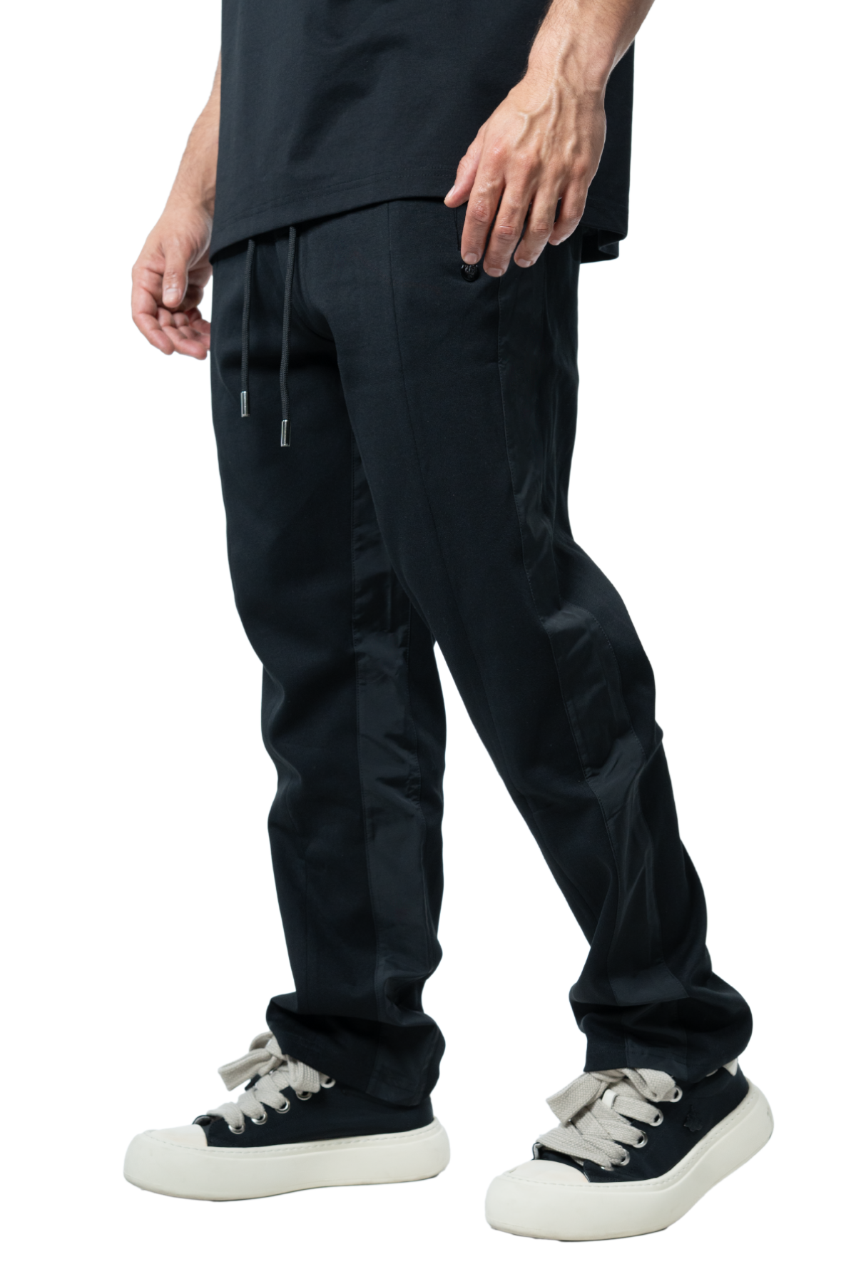STRIPE JOGGERS - BLACK