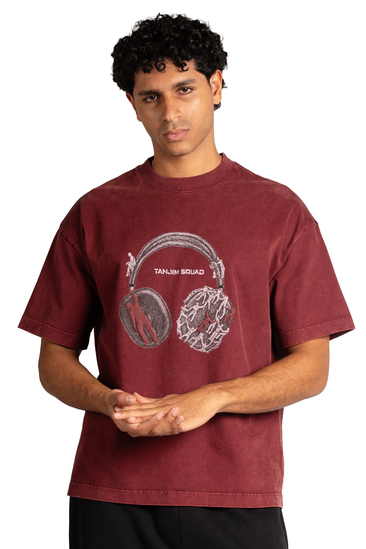 TS HEADPHONE T-SHIRT-MAROON